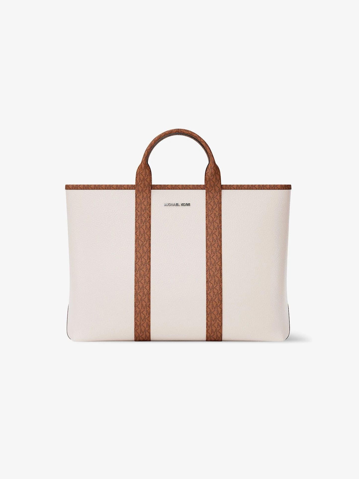 Cooper Medium Pebbled Leather And Signature Logo Tote Bag