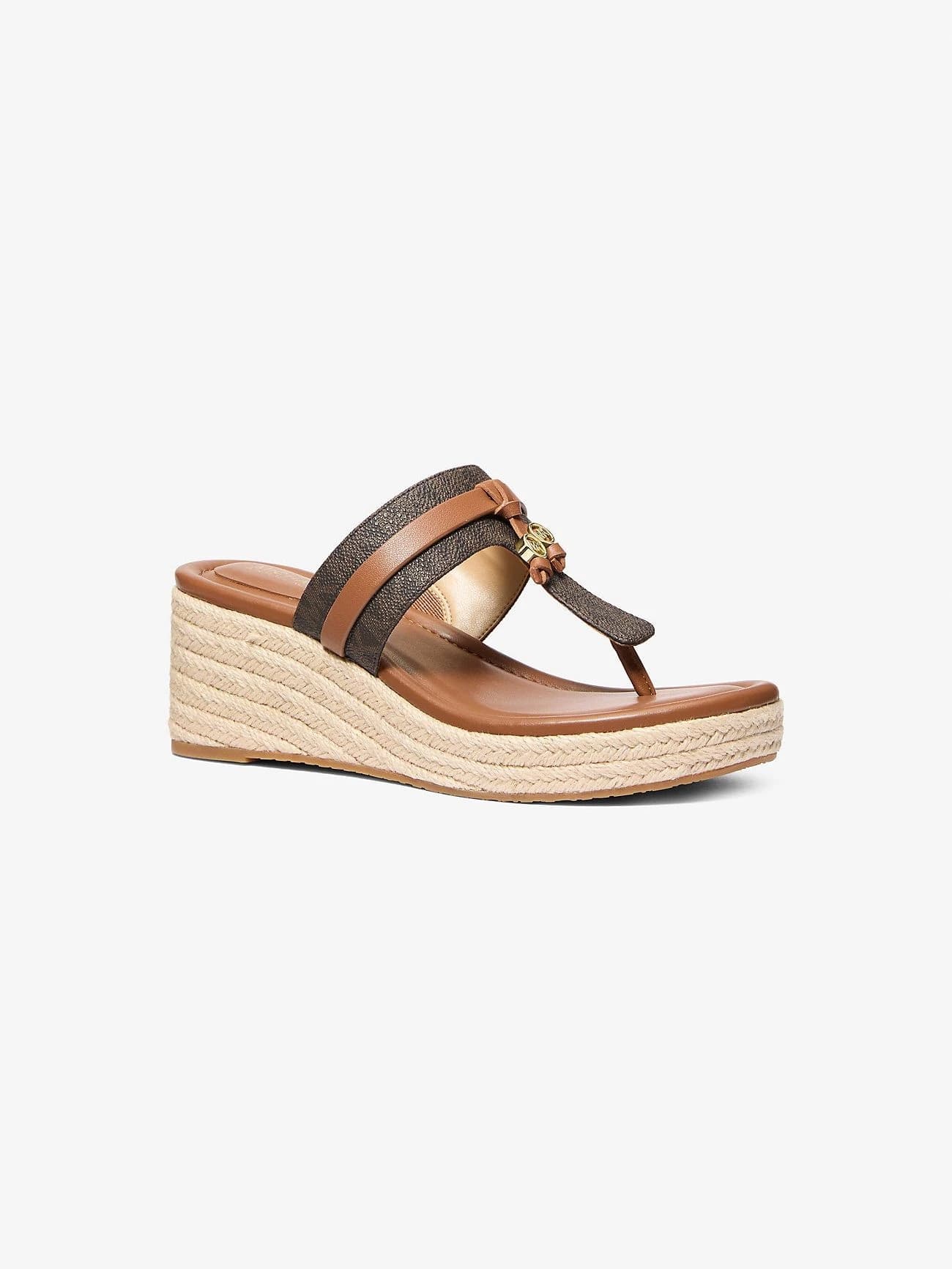 Zoe Signature Logo Wedge Sandal